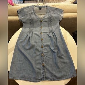 J.Jill Women’s Petite Denim Button Down Dress